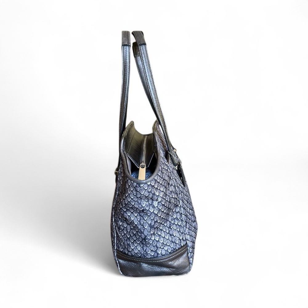 Coach Madison Sophia Metallic Silver Leather Satchel | Classic Carryall - Picture 7 of 12